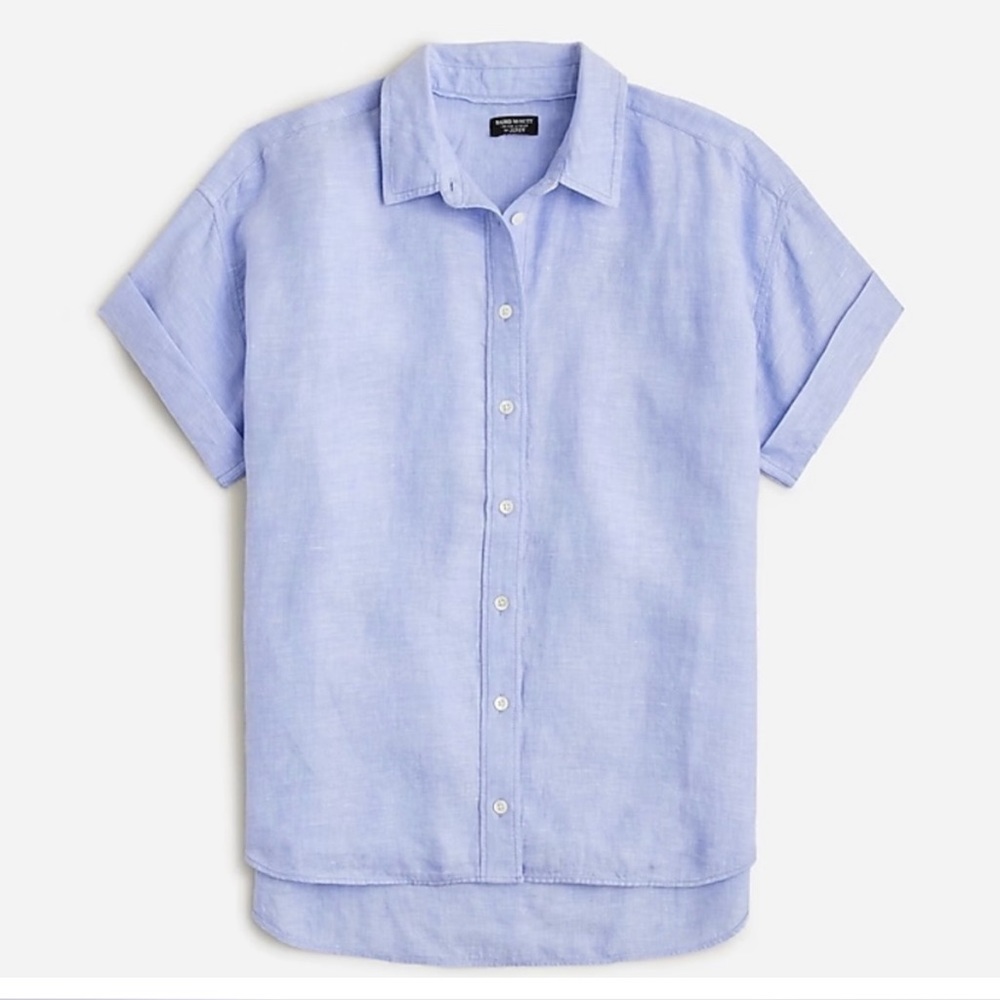 J. Crew | Baird McNutt for J. Crew Irish Linen Short Sleeve Button-Down | Petite